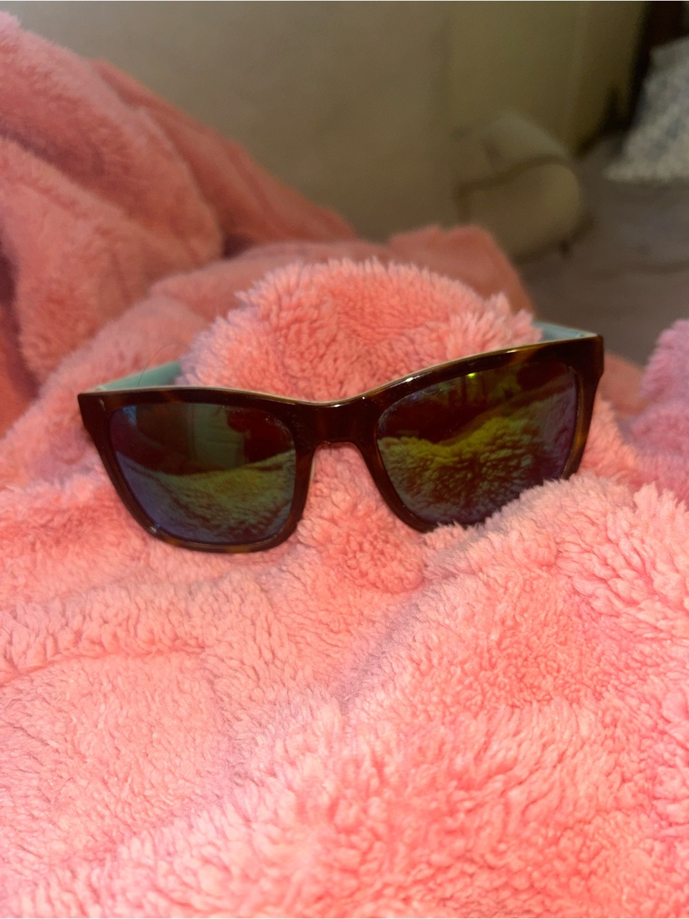 Costa Sunglasses - Black Frame with Green Reflective Lenses